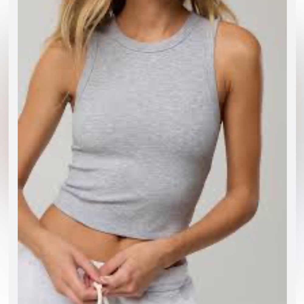 Aerie Light tan Ribbed Tank Top